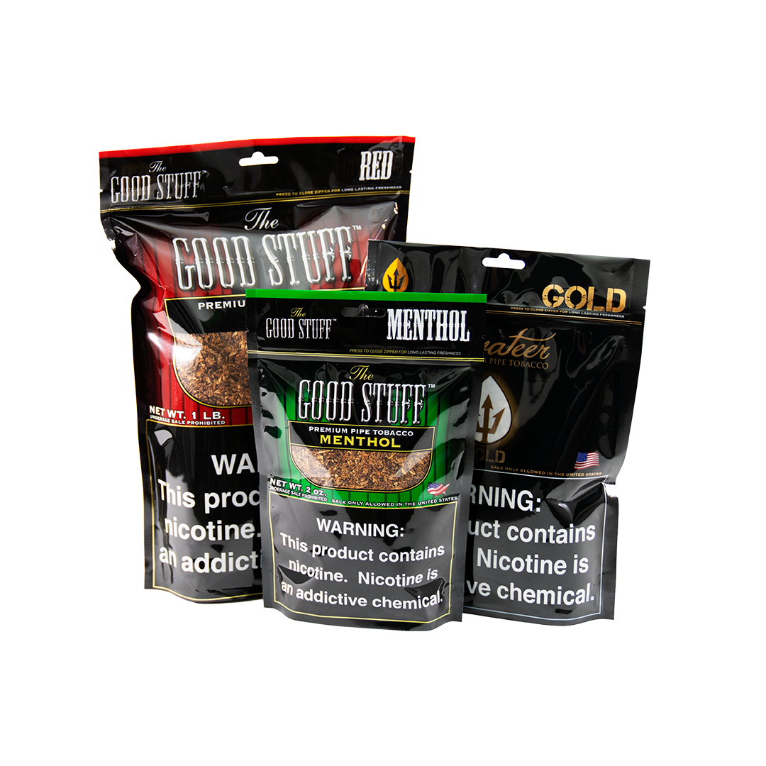 The Good Stuff Red, Green, and Gold bag. - Distributor