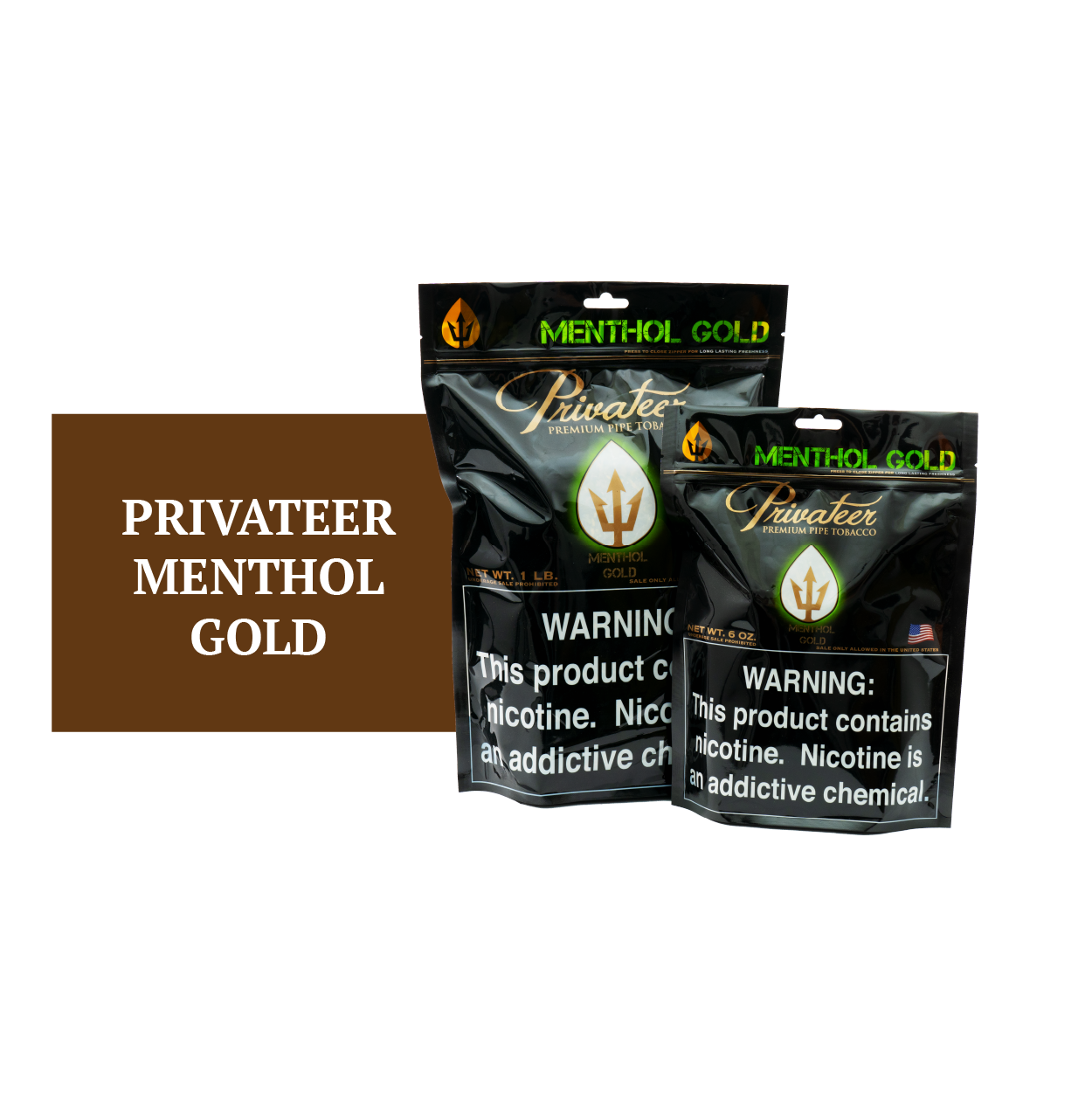 Privateer Menthol Gold bags.